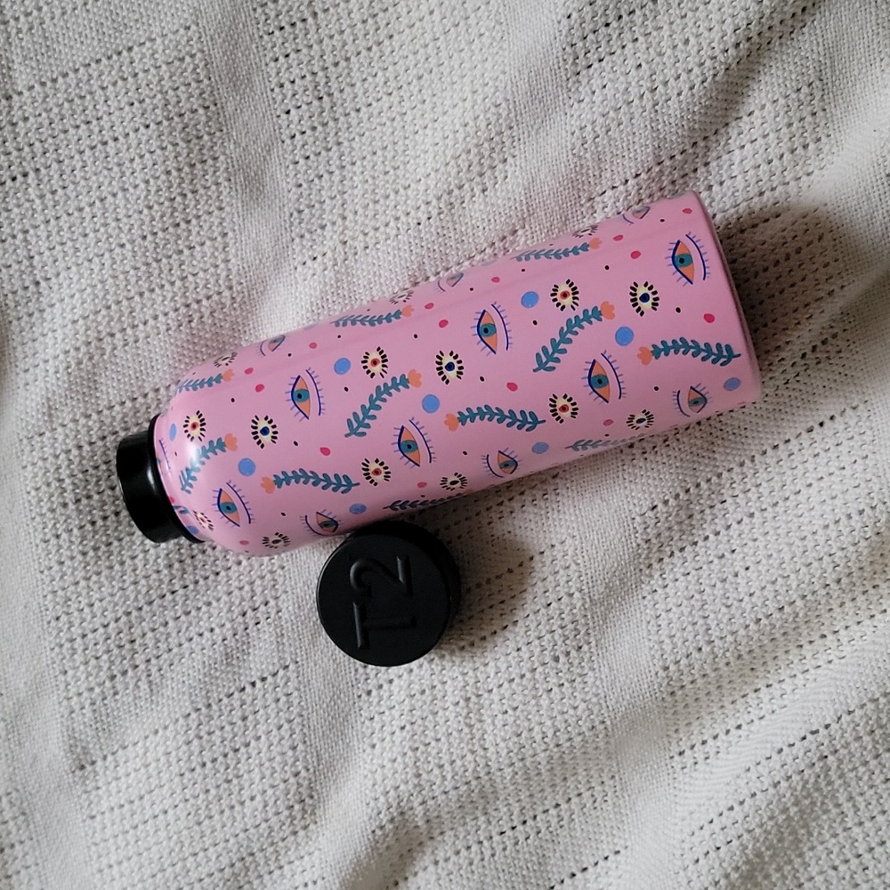 T2 Stainless Steel Flask All Seeing Evil Eye Pink Thermos